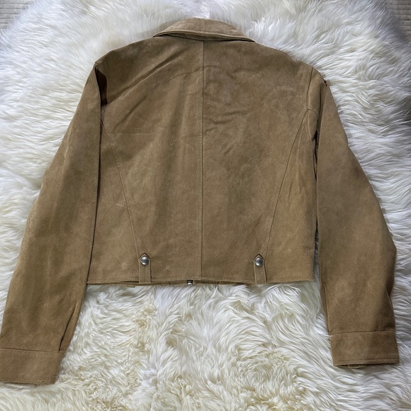 Blank NYC Women's Tan Real Suede Jacket - Picture 11 of 11